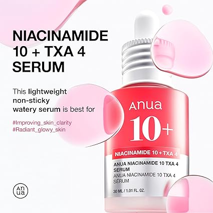 Anua 3-Step Glass Skin Beginner Set, Oil Cleanser and Face Wash with Facial Serum, Double Cleansing Daily Routine with Niacinamide, Korean Skin Care Set
